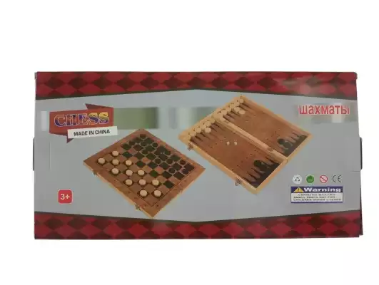 Шахматы 3 в 1 деревянные, шахматы, шашки, нарды, 48×38 см